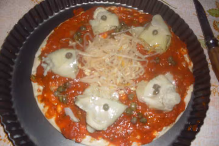 Pizza aux coeurs d artichauts soja photos