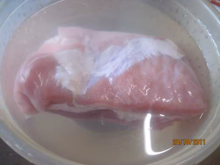 Plat de cote de porc aux lentilles