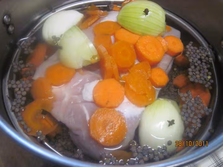 Plat de cote de porc aux lentilles