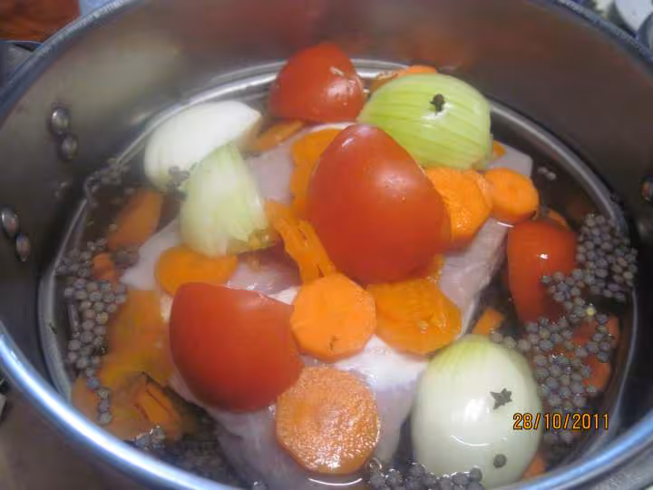 Plat de cote de porc aux lentilles