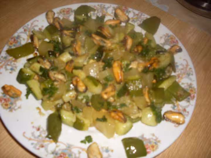 Poelee de moules aux legumes