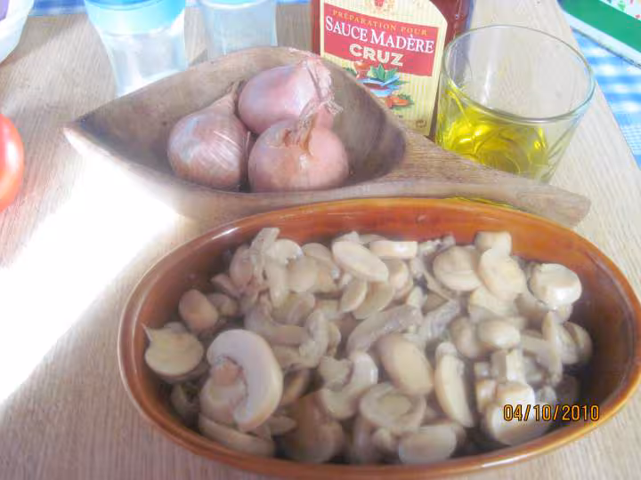 Pointe de porc aux legumes en sauce madere