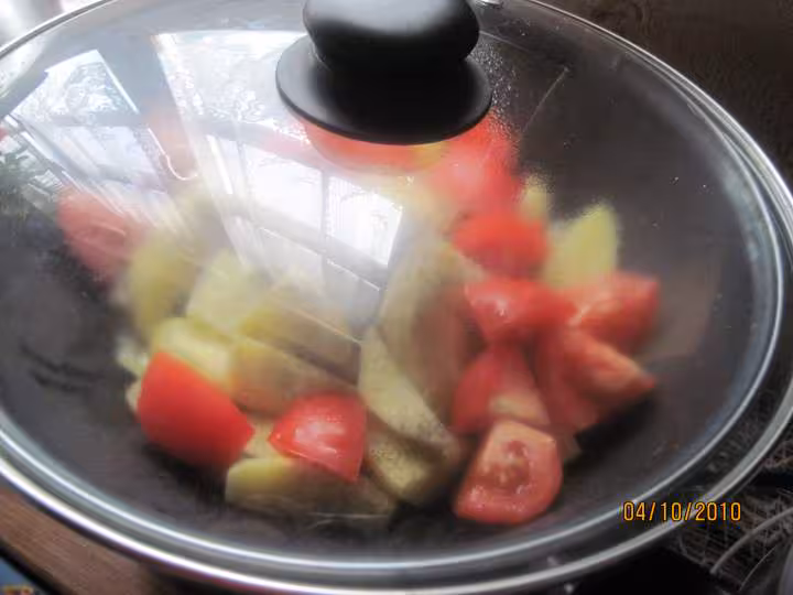 Pointe de porc aux legumes en sauce madere