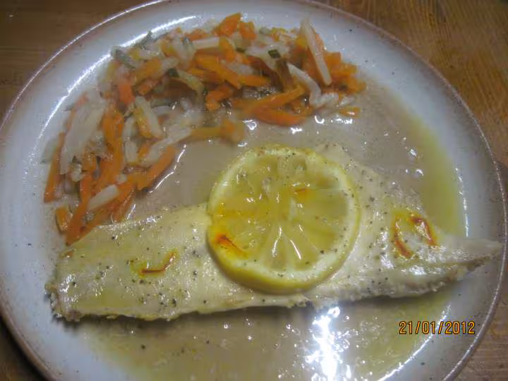 Poisson carrelet au citron micro ondes
