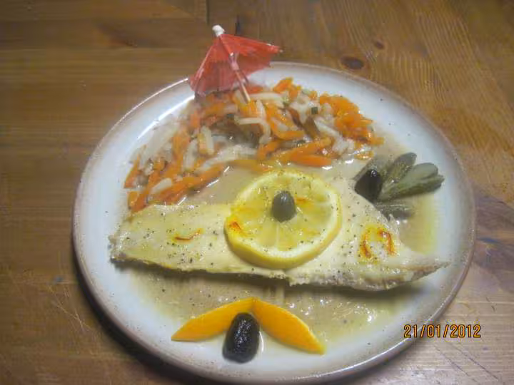 Poisson carrelet au citron micro ondes