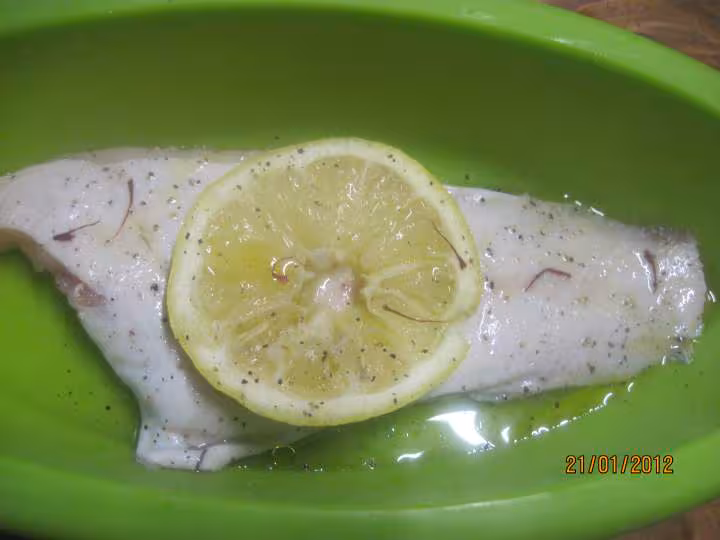 Poisson carrelet au citron micro ondes