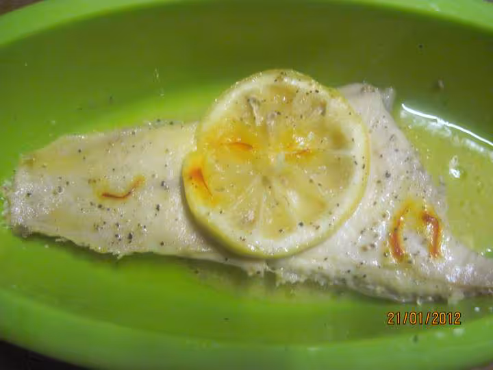 Poisson carrelet au citron micro ondes
