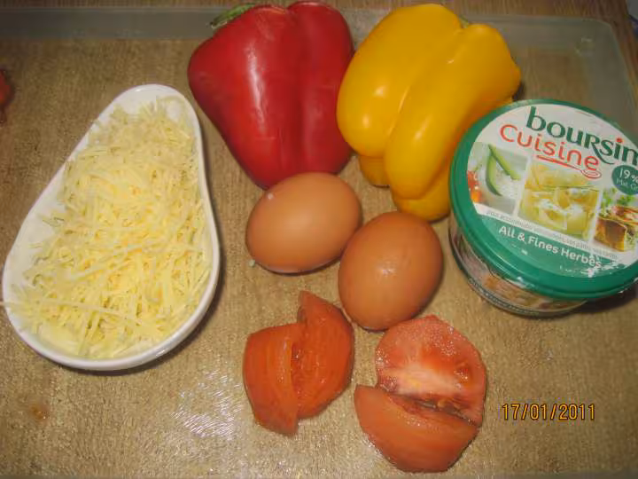 Poivrons amp tomates farcis omelette
