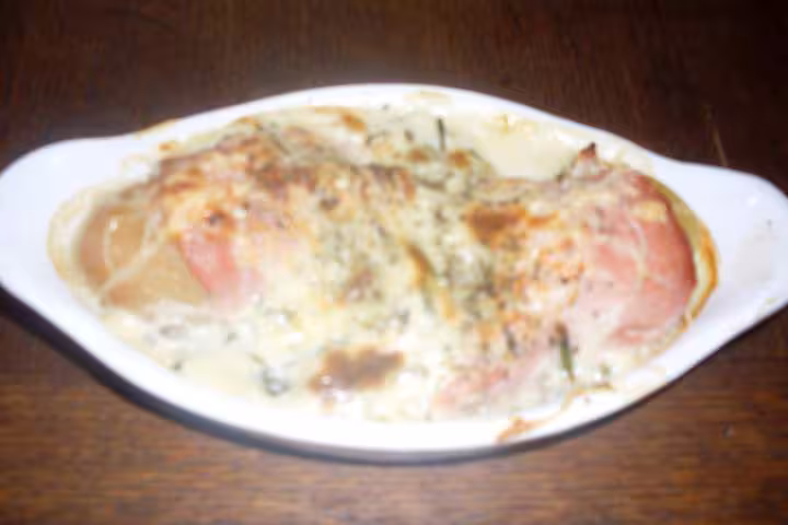 Pommes de terre au jambon