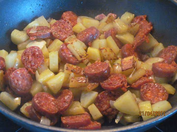 Pommes de terre sautees au chorizo