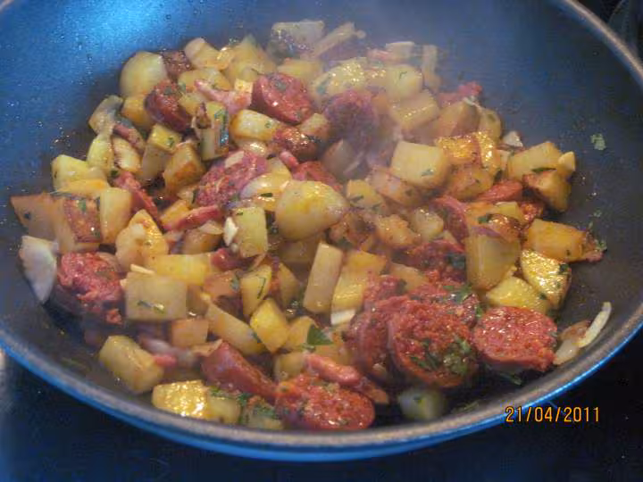 Pommes de terre sautees au chorizo