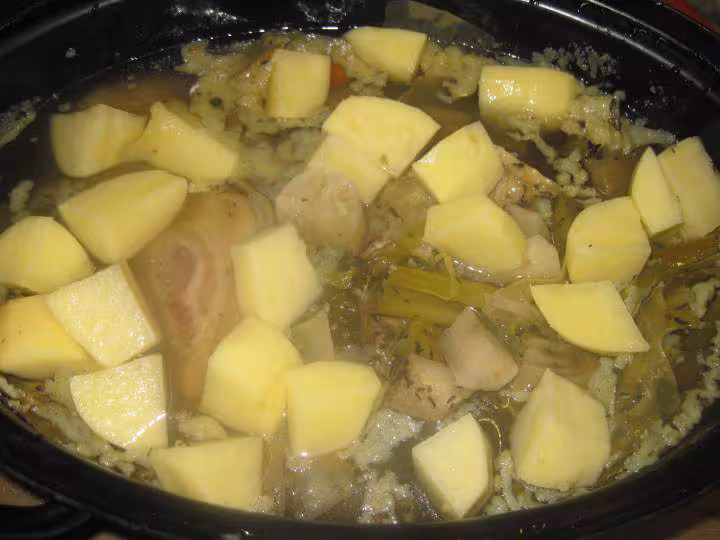 Pot au feu de legumes et viandes maison