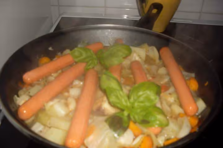 Potee de legumes saucisses snacks