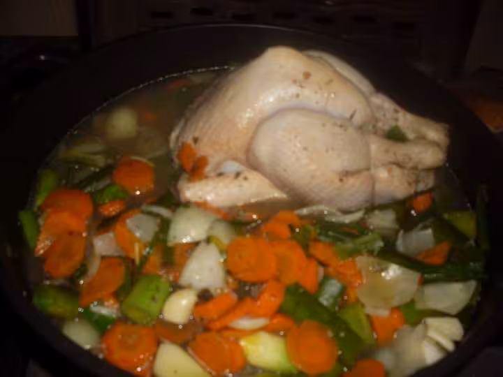 Poule aux legumes