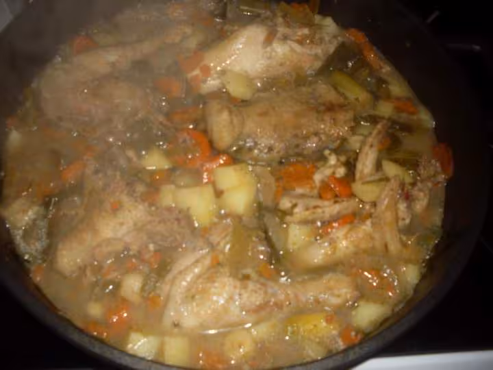 Poule aux legumes