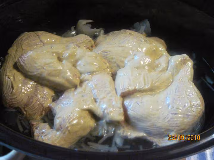 Poulet au riz carottes a la moutarde massale
