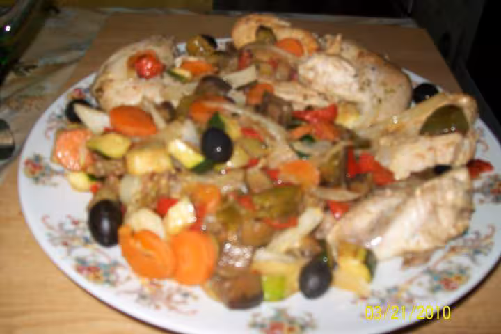 Poulet aux 5 legumes