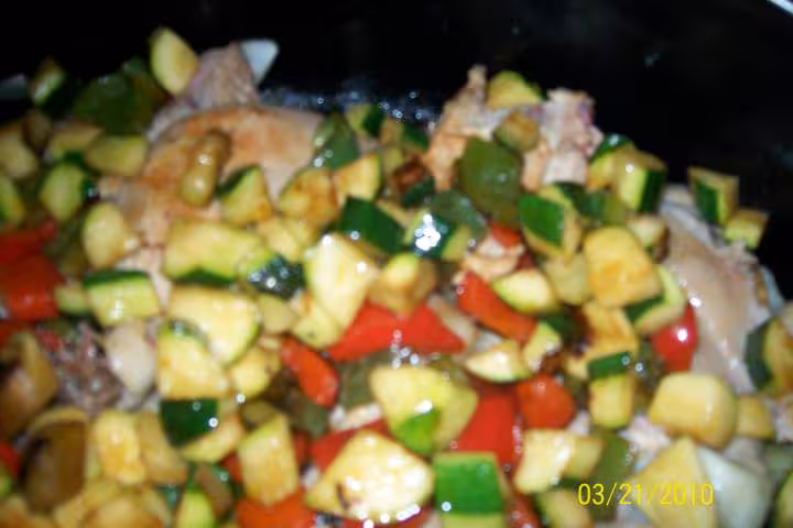 Poulet aux 5 legumes