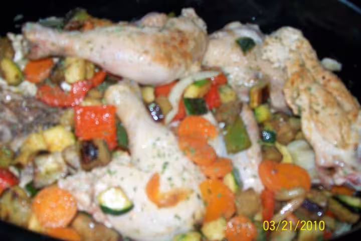 Poulet aux 5 legumes