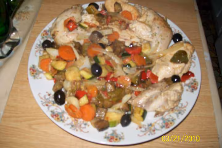 Poulet aux 5 legumes