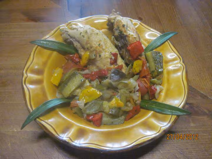 Poulet aux legumes de ratatouille en mijoteuse