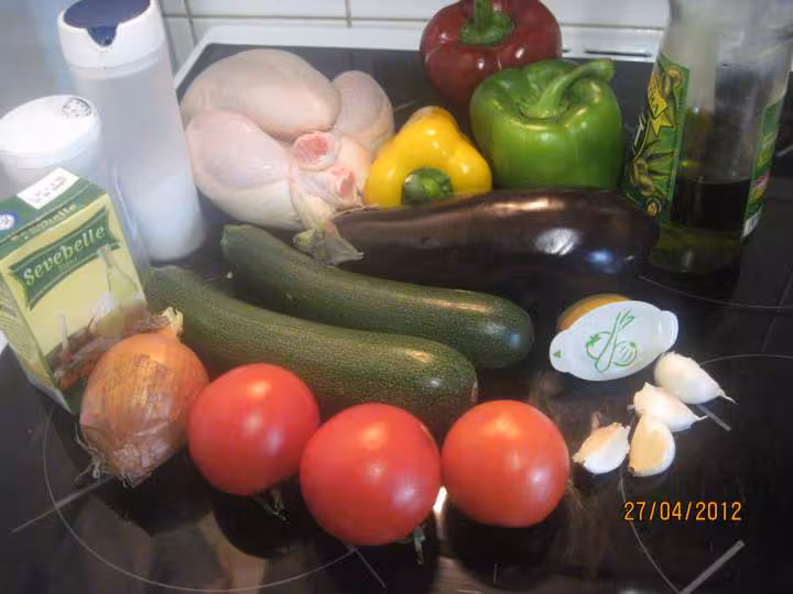 Poulet aux legumes de ratatouille en mijoteuse