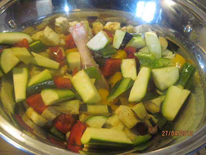 Poulet aux legumes de ratatouille en mijoteuse