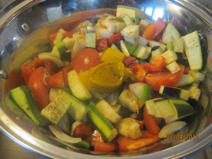 Poulet aux legumes de ratatouille en mijoteuse