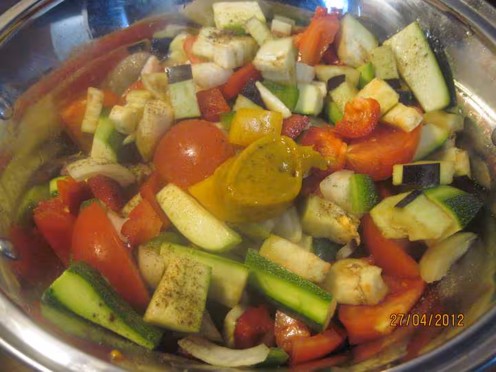 Poulet aux legumes de ratatouille en mijoteuse