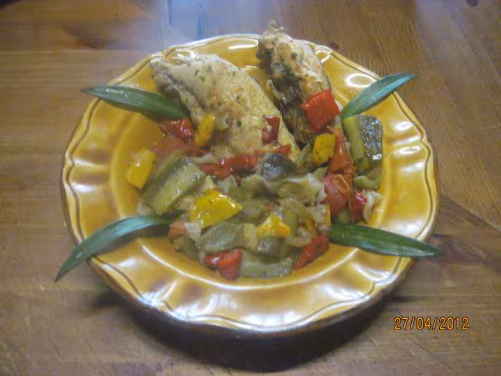 Poulet aux legumes de ratatouille en mijoteuse