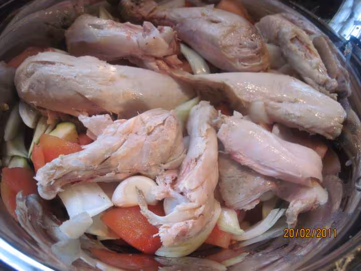 Poulet aux legumes ratatouille mijoteuse