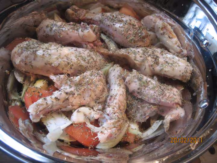 Poulet aux legumes ratatouille mijoteuse