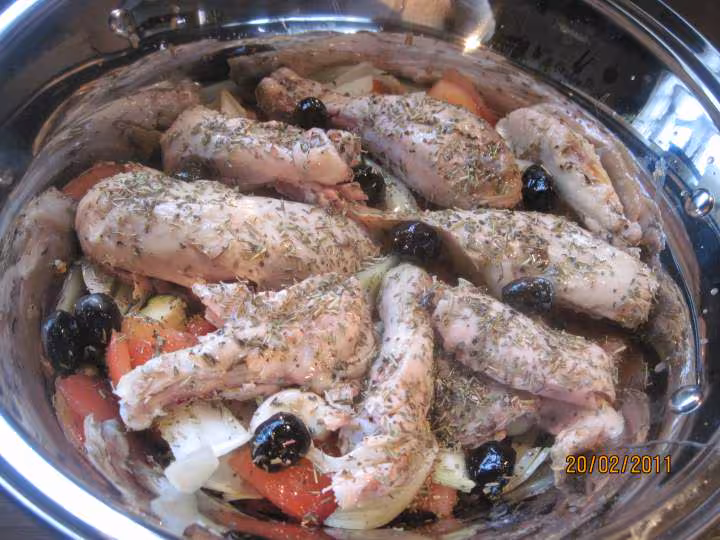 Poulet aux legumes ratatouille mijoteuse
