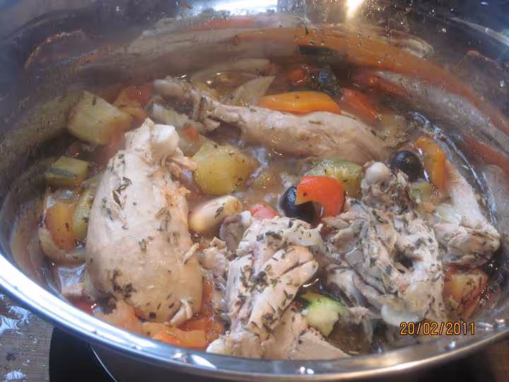 Poulet aux legumes ratatouille mijoteuse q