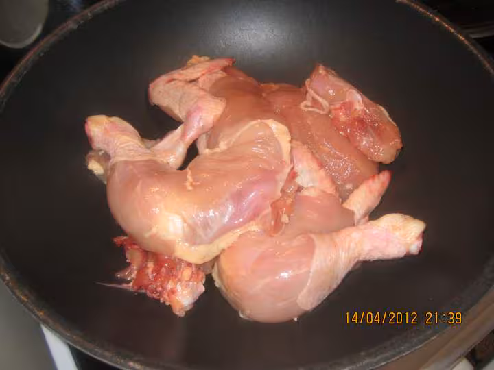 Poulet et legumes mijotes