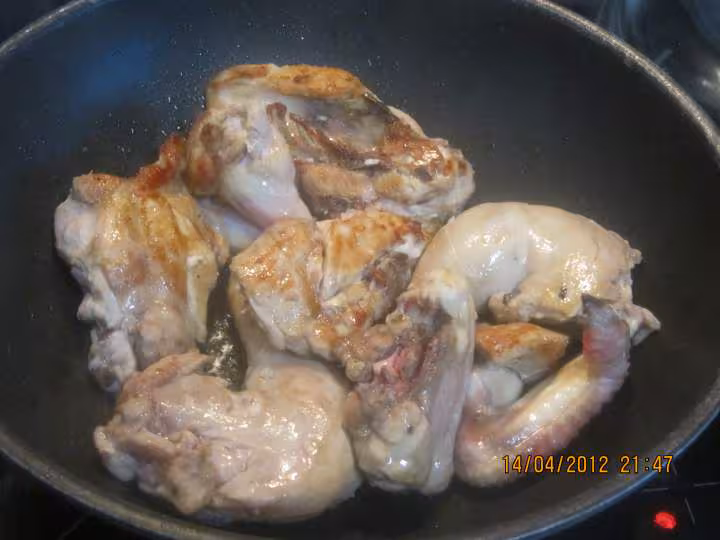 Poulet et legumes mijotes