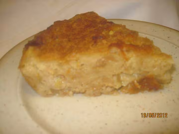 Pudding aux croissants et pomme