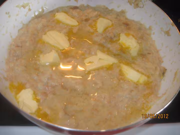 Pudding aux croissants et pomme