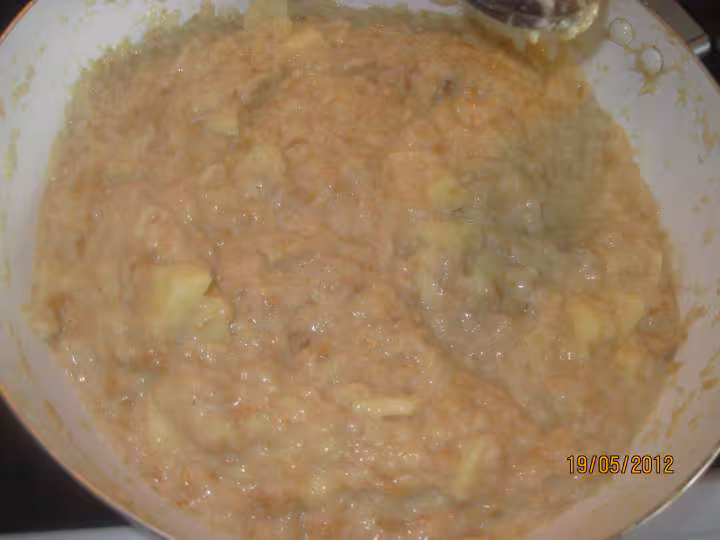 Pudding aux croissants et pomme