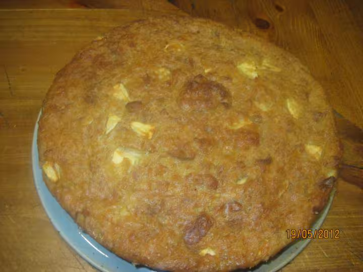 Pudding aux croissants et pomme