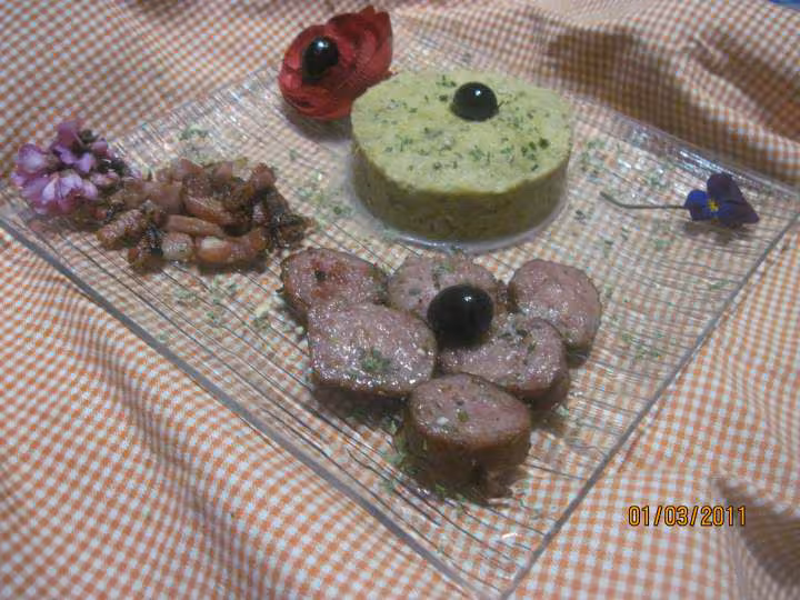 Puree aux choux brucelles au saucisson fume