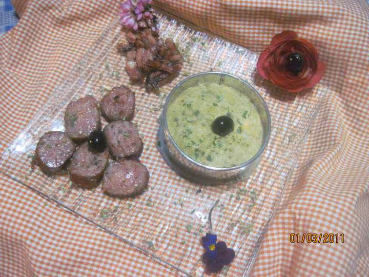 Puree aux choux brucelles au saucisson fume