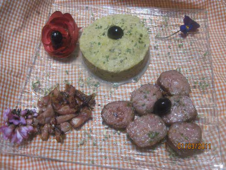 Puree aux choux brucelles au saucisson fume