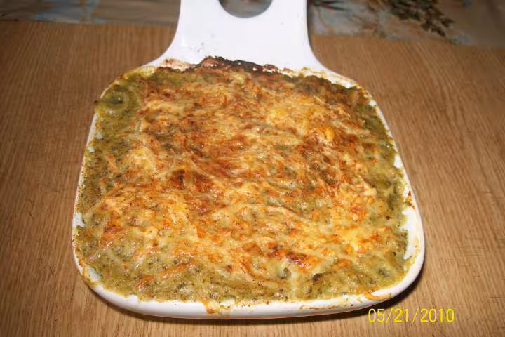 Puree de brocolis gratine