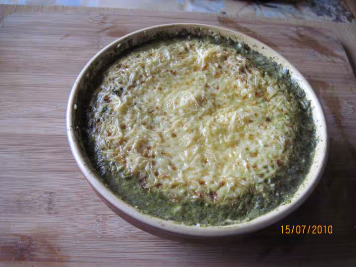 Puree de brocolis gratine
