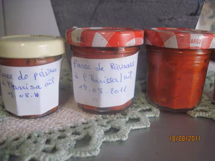 Puree de poivrons rouges a l harissa d ail