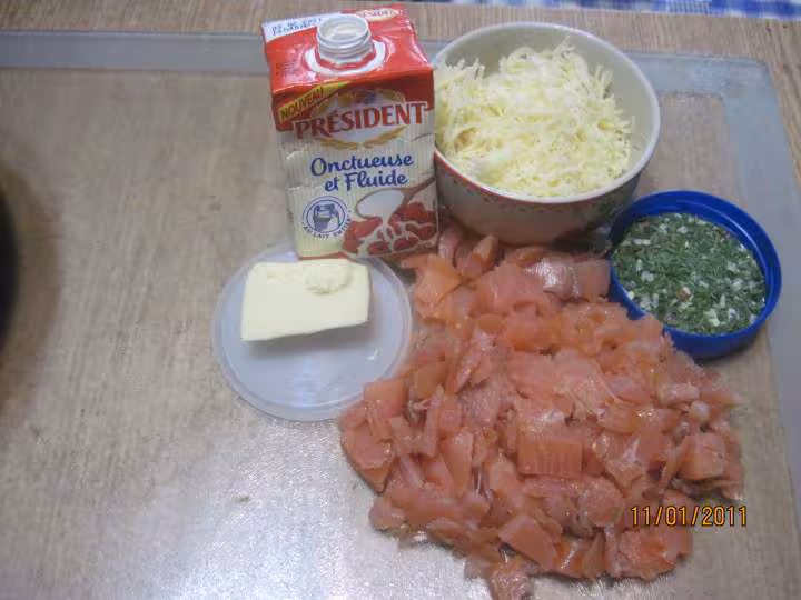 Puree de pommes de terre au saumon rose gratinees
