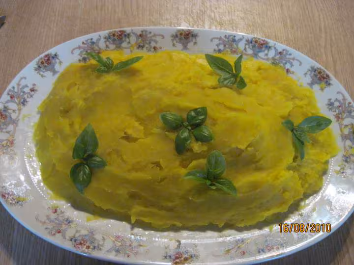 Puree de potimarron au basilic