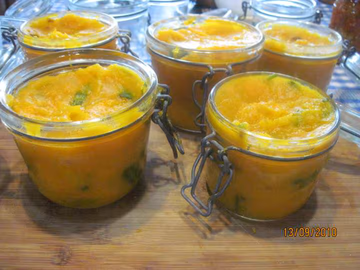 Puree de potimarron au celeri sterilisees