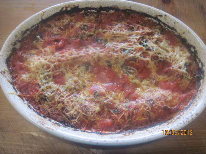 Quenelles nature aux lardons fumes gratines